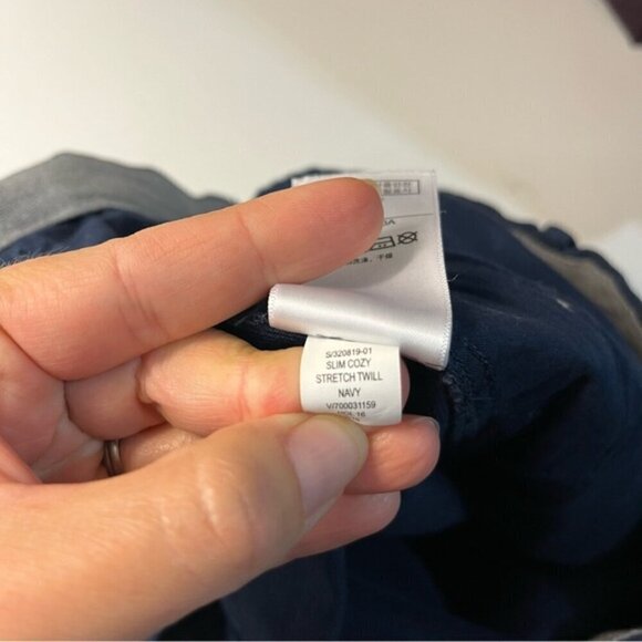 GAP Navy Blue Slim Cozy Stretch Twill Khakis, size 36x32 - Picture 9 of 9